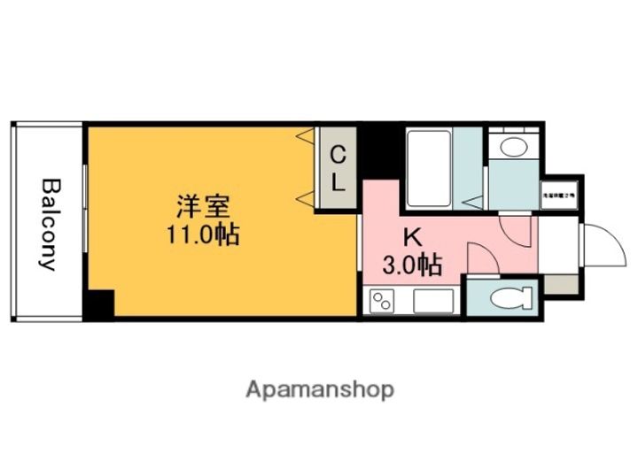 広島県広島市佐伯区五日市中央3丁目の賃貸マンション204の間取り