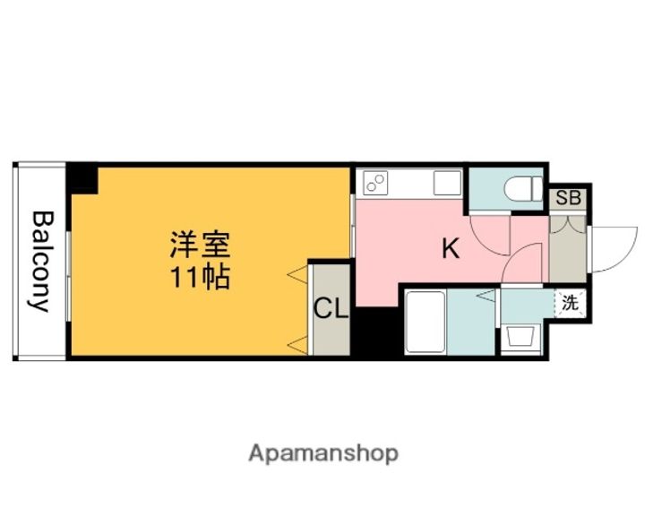 広島県広島市佐伯区五日市中央3丁目の賃貸マンションの間取り