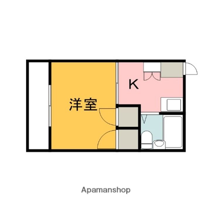 広島県安芸郡府中町大須3丁目の賃貸マンションの間取り