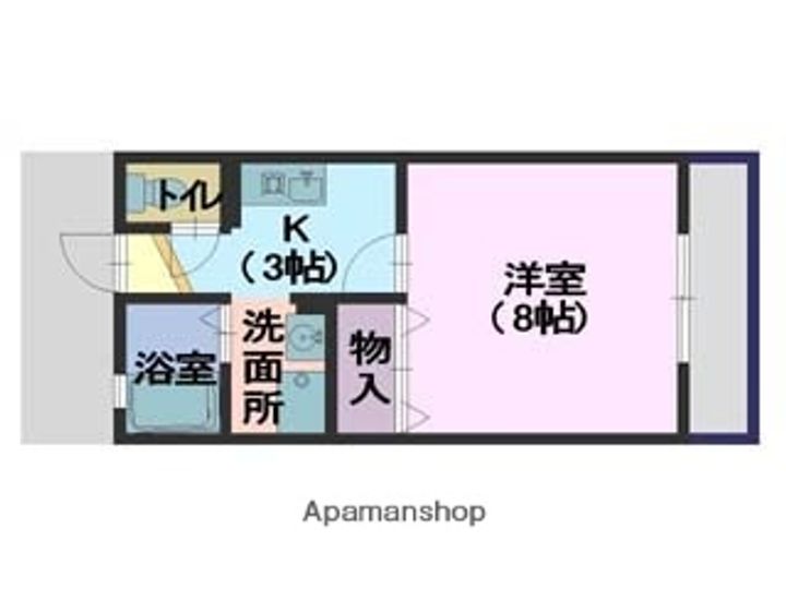 広島県廿日市市平良1丁目の賃貸アパートの間取り