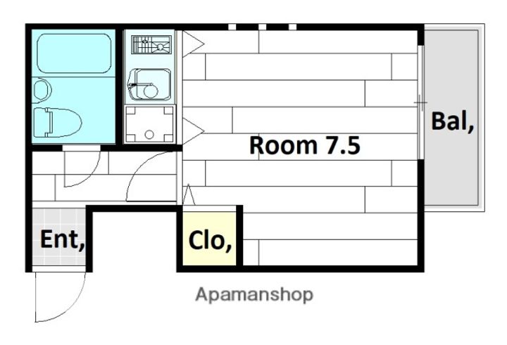 広島県広島市南区東本浦町の賃貸マンションの間取り