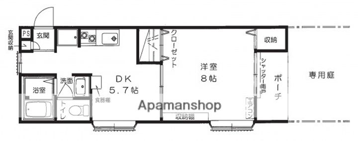 広島県広島市安佐南区長束西2丁目の賃貸アパートの間取り