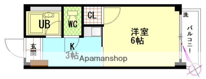 広島県広島市佐伯区五日市中央2丁目の賃貸マンションの間取り