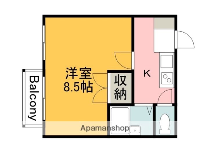 広島県広島市安佐南区西原4丁目の賃貸アパートの間取り