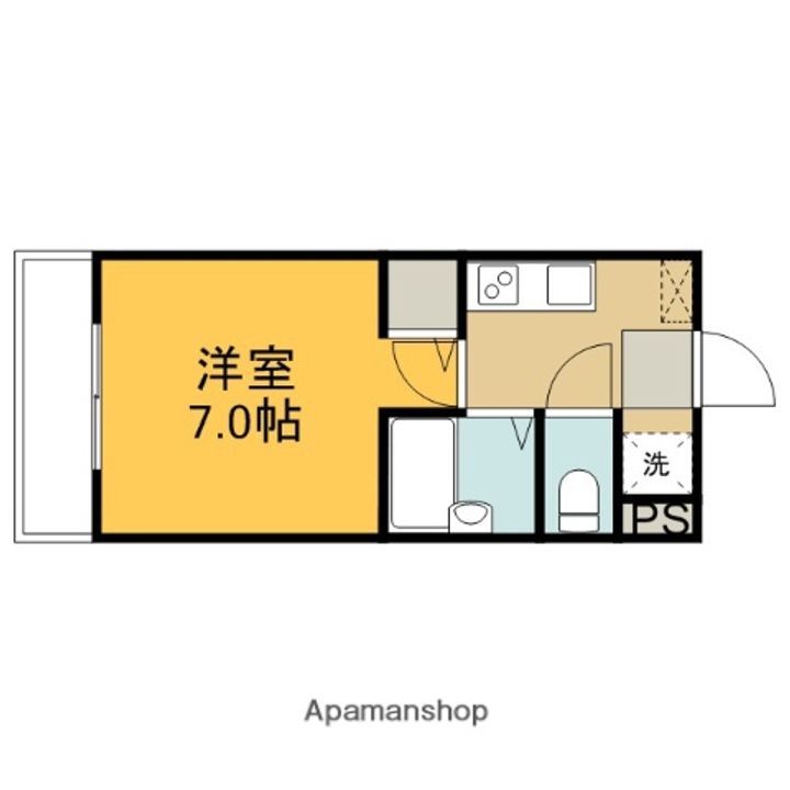 広島県広島市安佐南区長楽寺2丁目の賃貸マンションの間取り