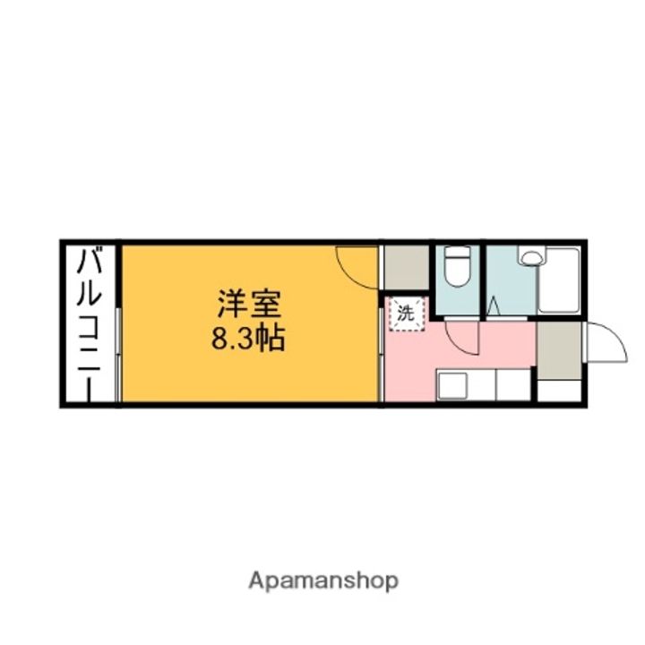 広島県広島市西区山手町の賃貸アパートの間取り