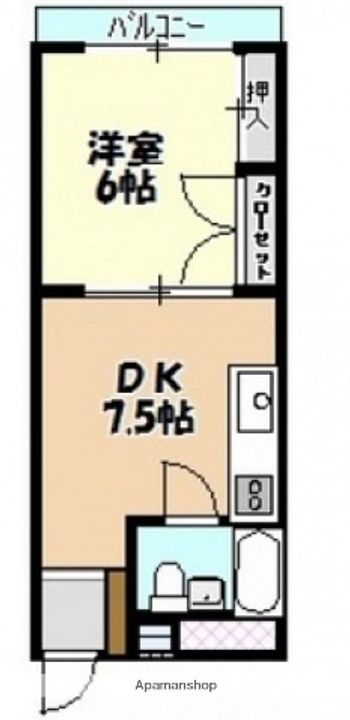 広島県広島市安佐南区伴中央6丁目の賃貸マンションの間取り