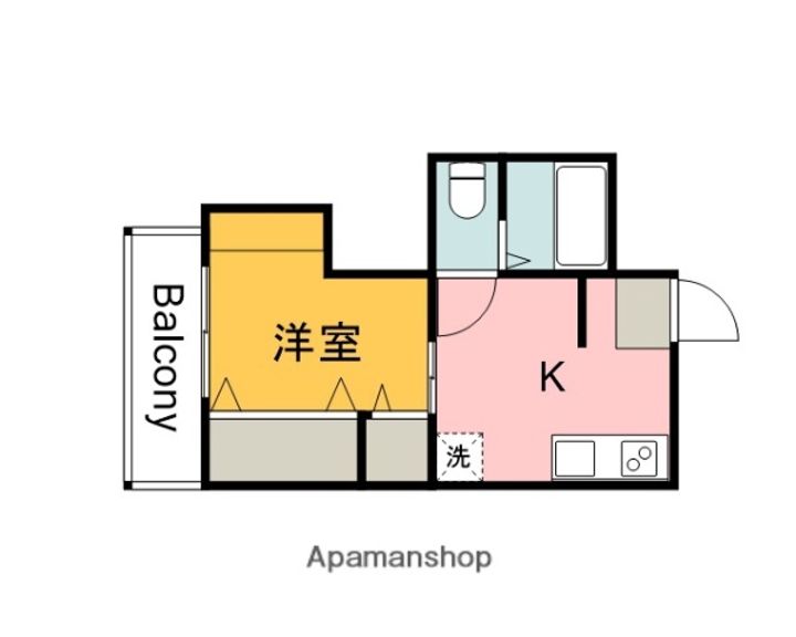 広島県広島市中区千田町3丁目の賃貸マンション203の間取り