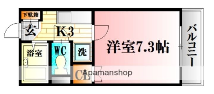 広島県広島市安佐北区亀山5丁目の賃貸マンションの間取り