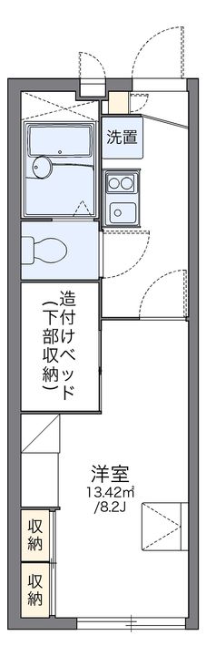 レオパレス恵夢伍番館201の間取り