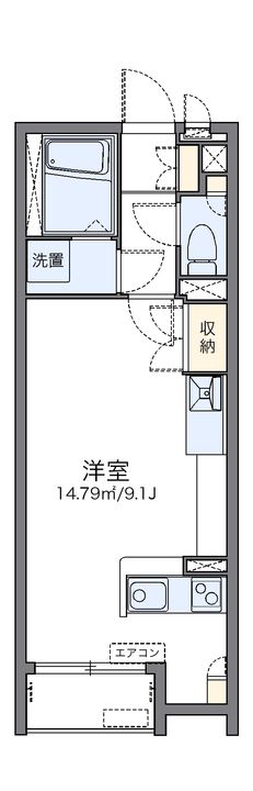 レオネクストカーサカメヤマ203の間取り