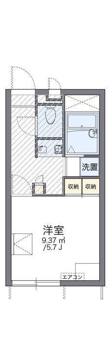 レオパレス東野T&Y106の間取り