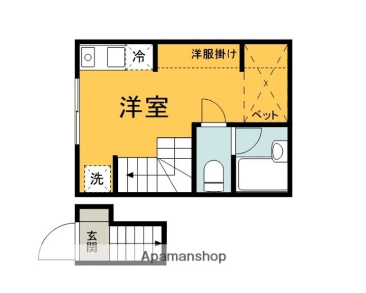 広島県広島市佐伯区五日市中央4丁目の賃貸アパートの間取り