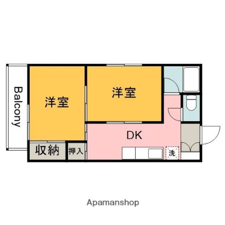 広島県広島市西区楠木町2丁目の賃貸マンション303の間取り