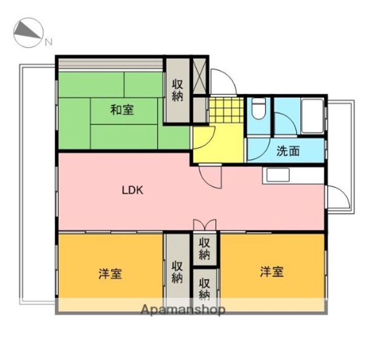 広島県広島市佐伯区海老園4丁目の賃貸マンションの間取り