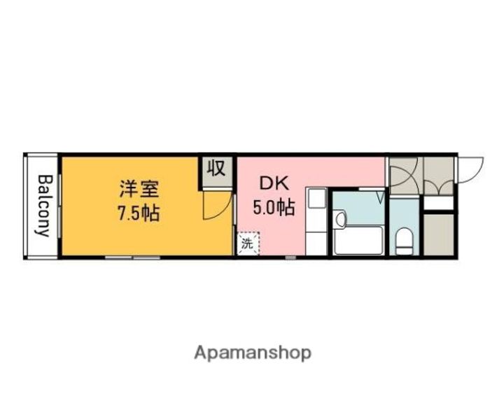 広島県広島市西区庚午中2丁目の賃貸マンションの間取り