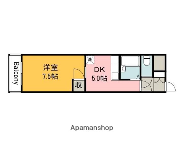 広島県広島市西区庚午中2丁目の賃貸マンションの間取り