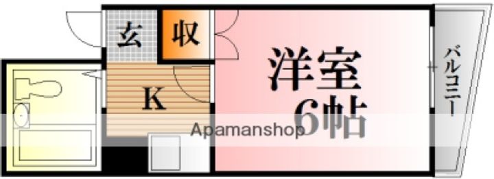 広島県広島市西区西観音町の賃貸マンションの間取り