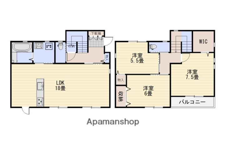 広島県広島市西区己斐上1丁目(一戸建)の賃貸物件の間取り