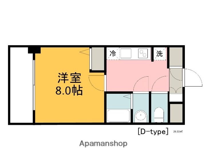 広島県広島市中区東千田町1丁目の賃貸マンションの間取り