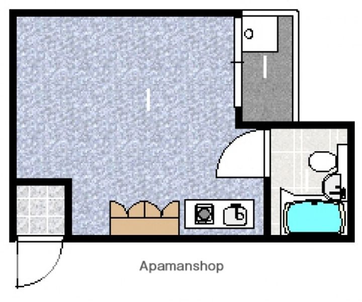 広島県広島市中区田中町の賃貸マンションの間取り