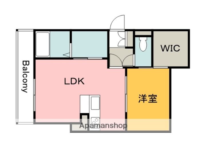 広島県広島市中区南千田西町の賃貸マンションの間取り