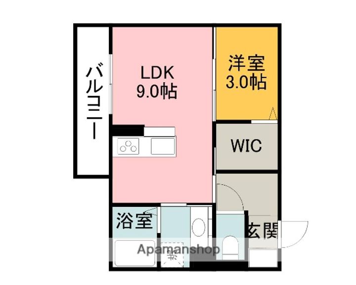 広島県広島市東区光が丘の賃貸アパートの間取り