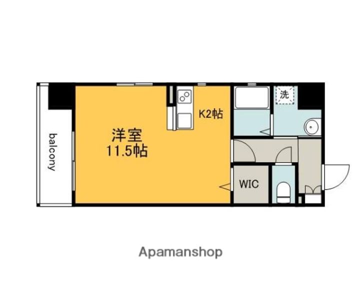 広島県広島市中区宝町の賃貸マンションの間取り