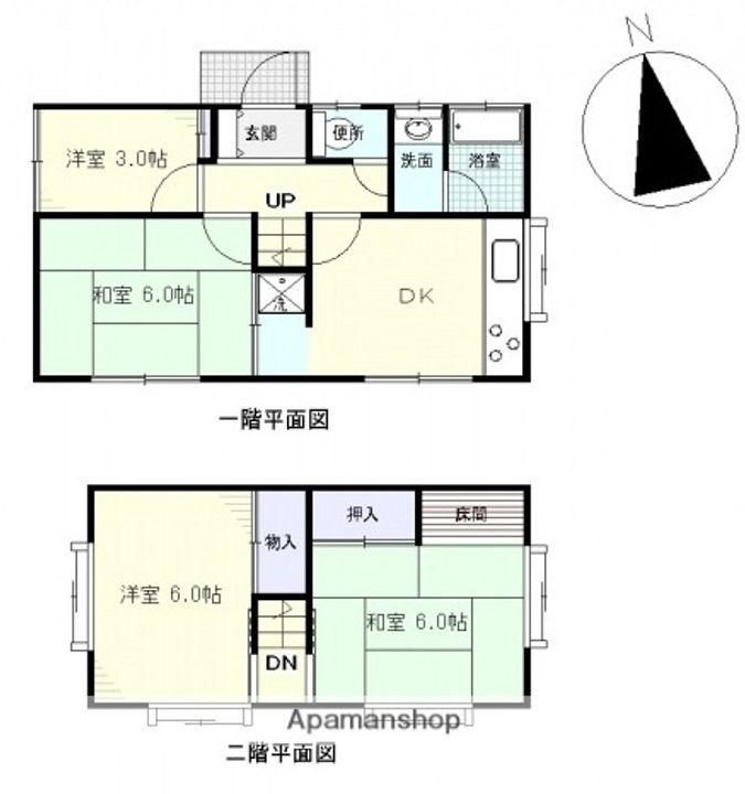 広島県広島市安佐北区口田南4丁目(一戸建)の賃貸物件の間取り