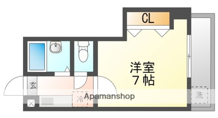 広島県廿日市市地御前5丁目の賃貸マンションの間取り