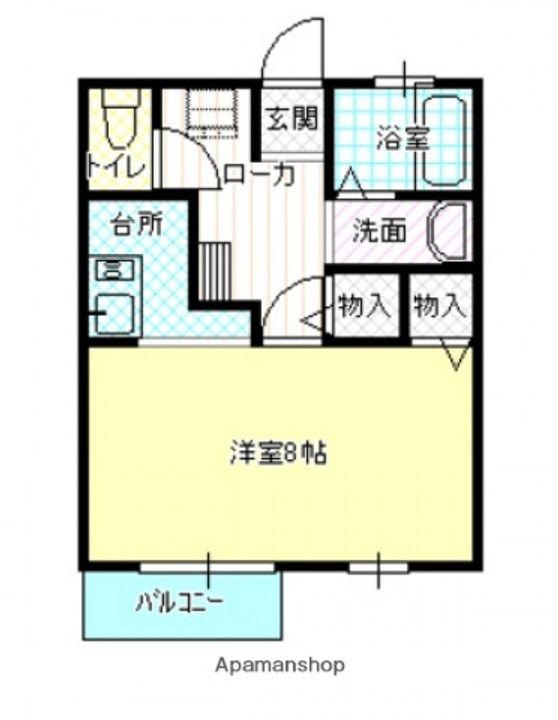 広島県広島市安佐南区伴東7丁目の賃貸アパートの間取り