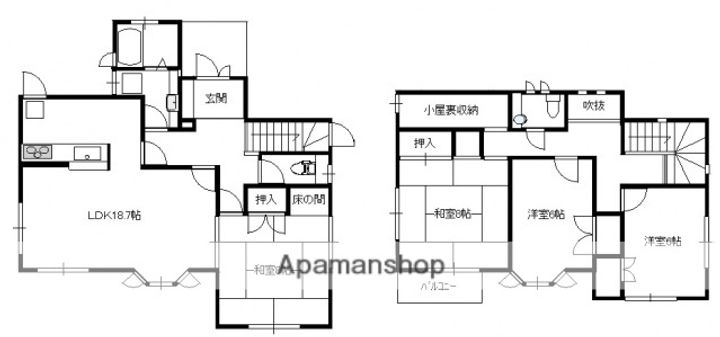 広島県広島市佐伯区美鈴が丘緑2丁目(一戸建)の賃貸物件の間取り