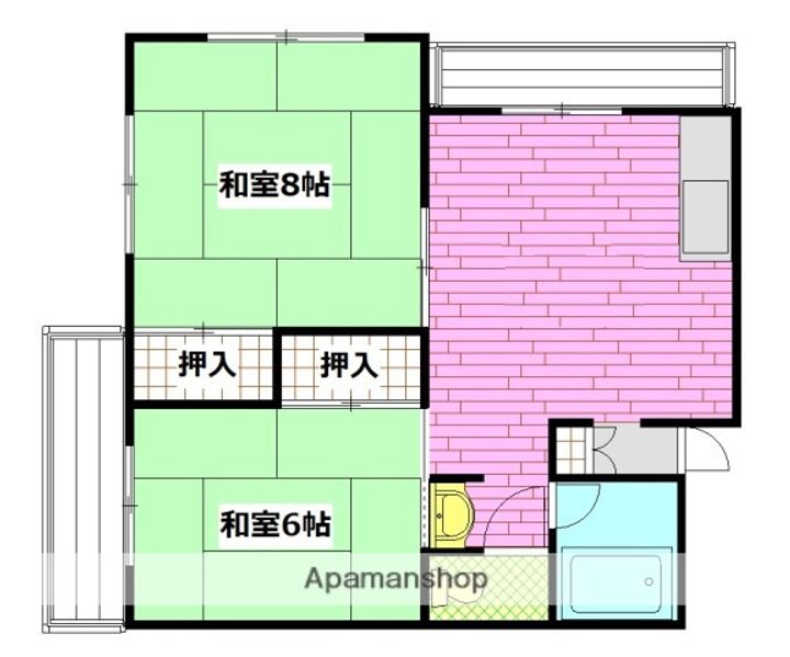 広島県広島市東区牛田新町3丁目の賃貸マンションの間取り