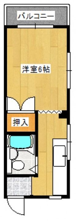 第1さくら荘301号室の間取り