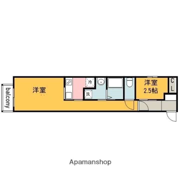 広島県広島市西区古江西町の賃貸マンションの間取り