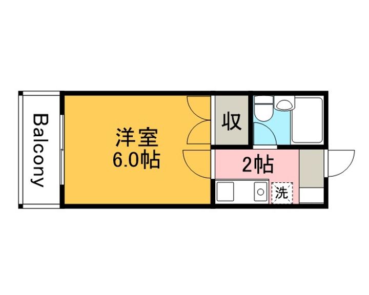 カーサ駅前102号室の間取り