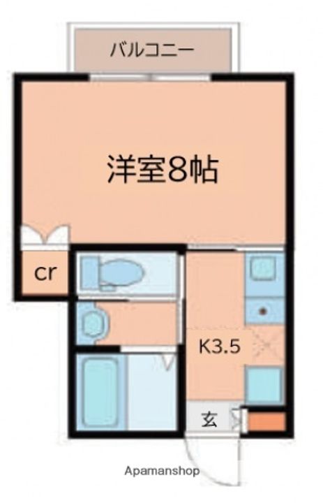 広島県広島市安佐南区安東6丁目の賃貸アパートの間取り