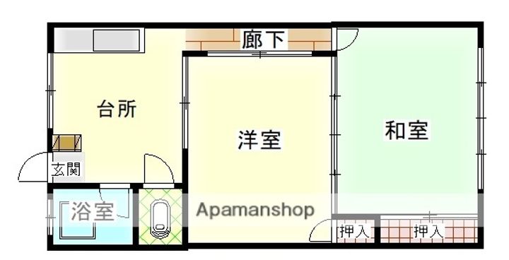 広島県広島市南区東雲1丁目の賃貸マンションの間取り