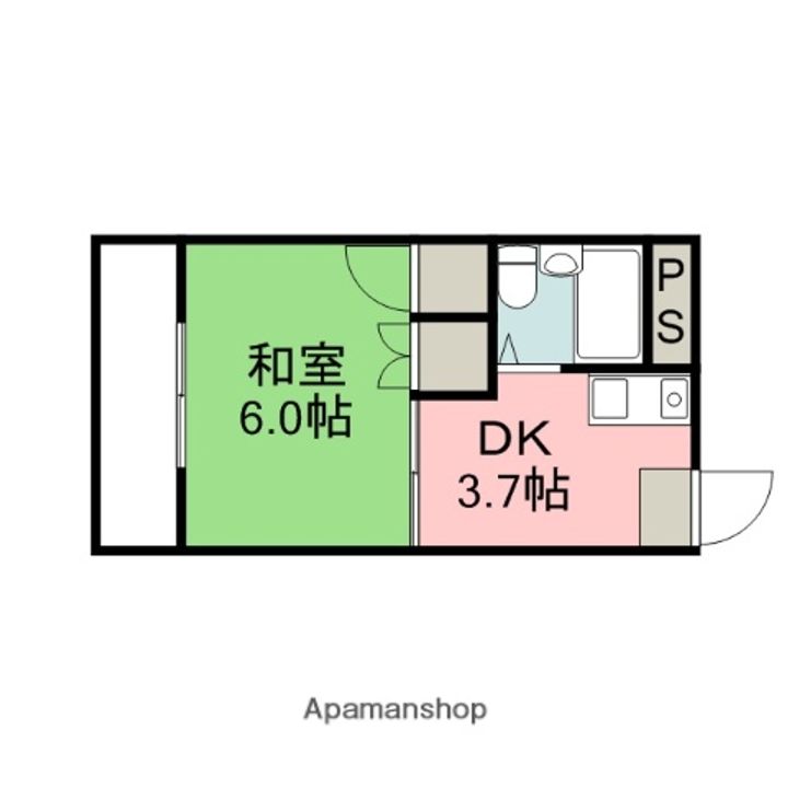 広島県廿日市市平良山手の賃貸マンションの間取り