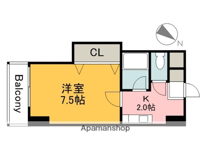 広島県広島市西区横川新町の賃貸マンションの間取り