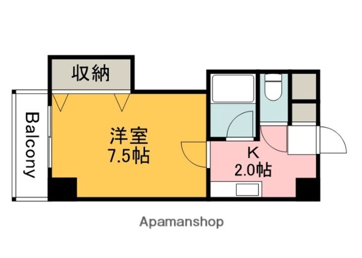広島県広島市西区横川新町の賃貸マンションの間取り