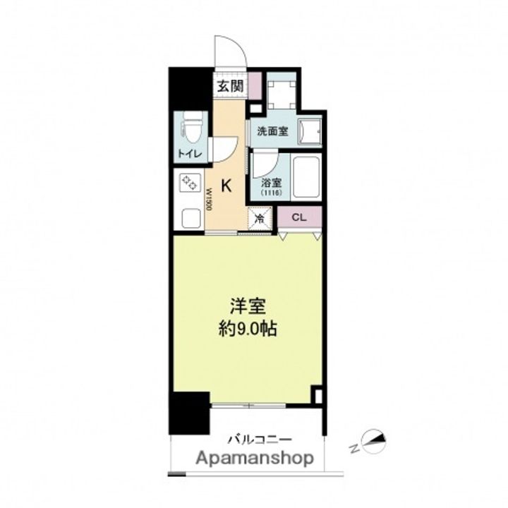 LaSante河原町(旧:S-RESIDENCE河原町)の間取り