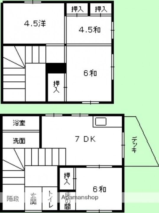 広島県広島市西区己斐大迫3丁目(一戸建)の賃貸物件の間取り