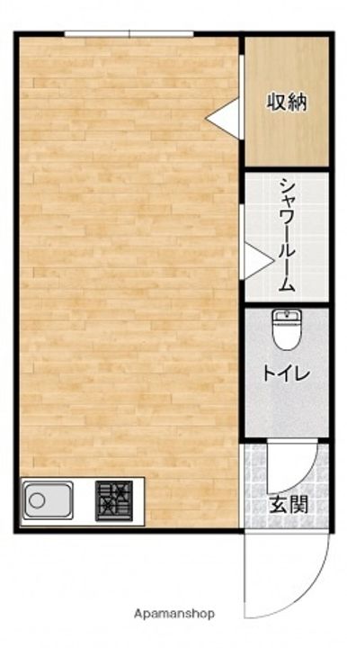 広島県広島市中区田中町の賃貸マンション101の間取り