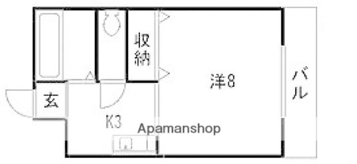 広島県広島市安佐北区亀山3丁目の賃貸マンションの間取り
