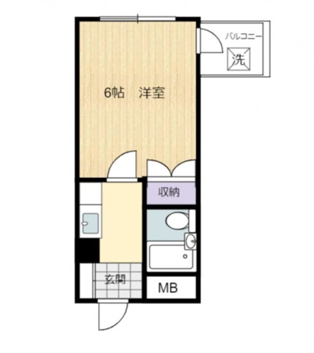 プレアール曙Ⅱ202号室の間取り