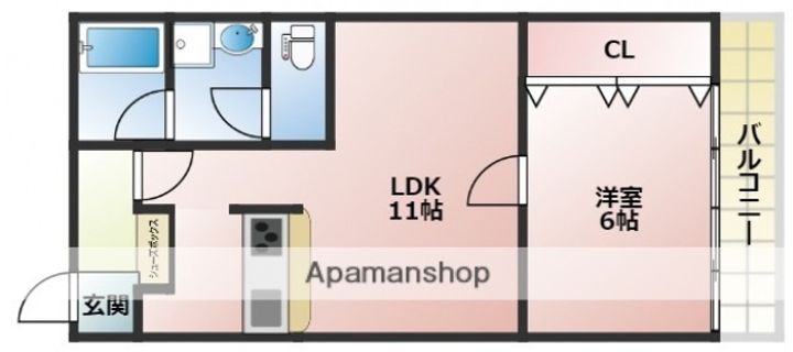 広島県広島市西区南観音7丁目の賃貸マンションの間取り