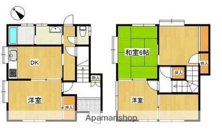 広島県広島市南区丹那町(一戸建)の賃貸物件の間取り