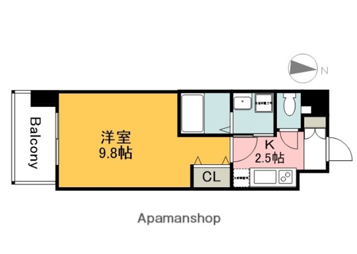 広島県広島市佐伯区海老園2丁目の賃貸マンションの間取り