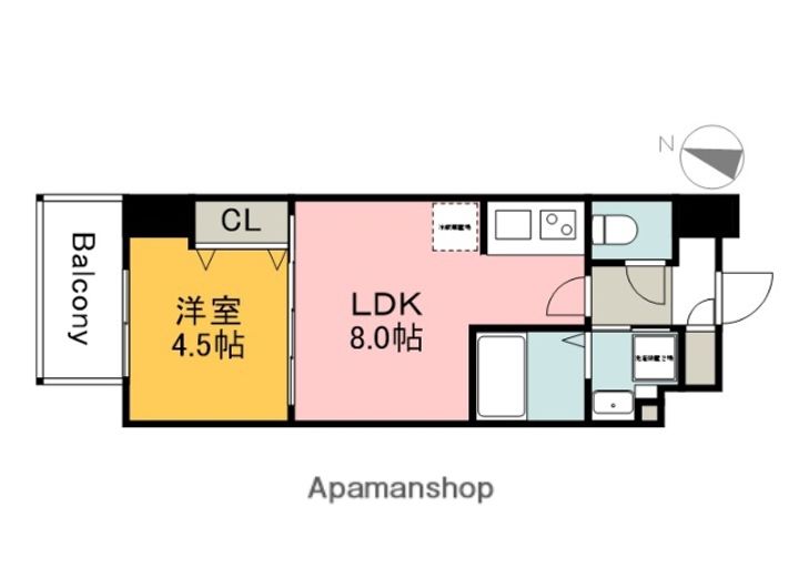 広島県広島市東区東蟹屋町の賃貸マンションの間取り